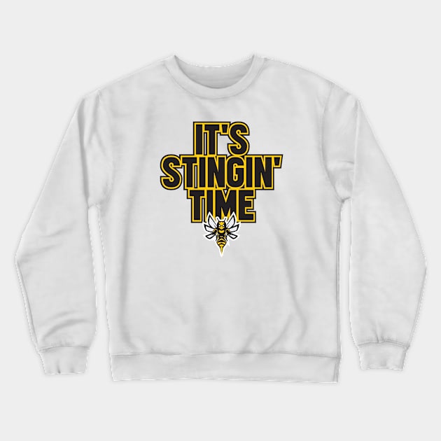 Stingin' Time Crewneck Sweatshirt by Mercado Graphic Design